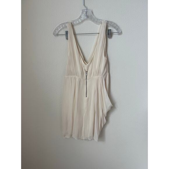 Alice + Olivia Light Pink/Cream Silk Chiffon Drape Dress Size Small - Picture 3 of 9
